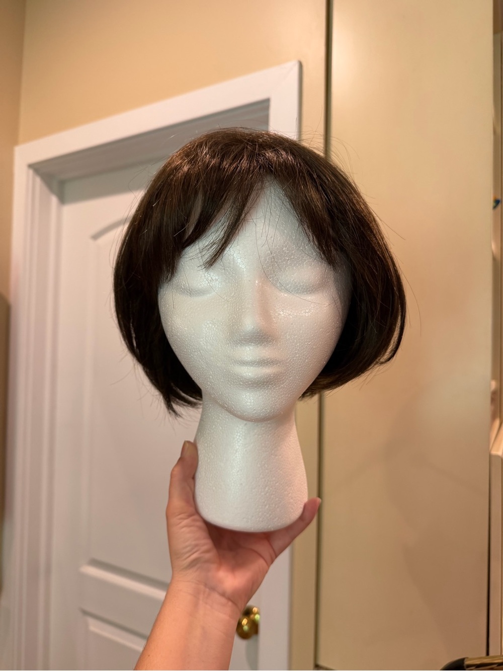 Short Layered Bob Wig in Dark Brown - Women Hair Wig